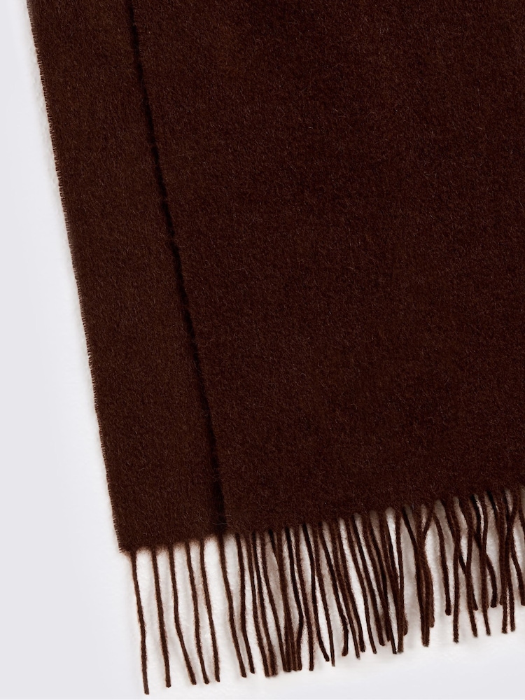 MOSS Brown Cashmere Blend Scarf - Image 2 of 2