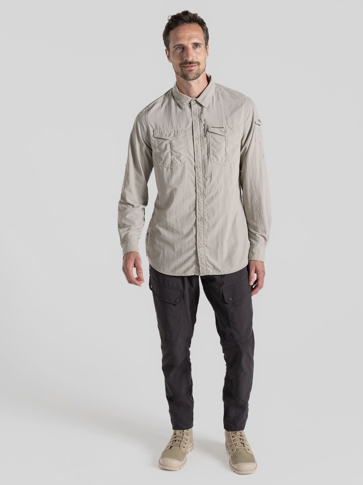 Craghoppers Grey Nosilife Adventure Long Sleeve Shirt - Image 2 of 6