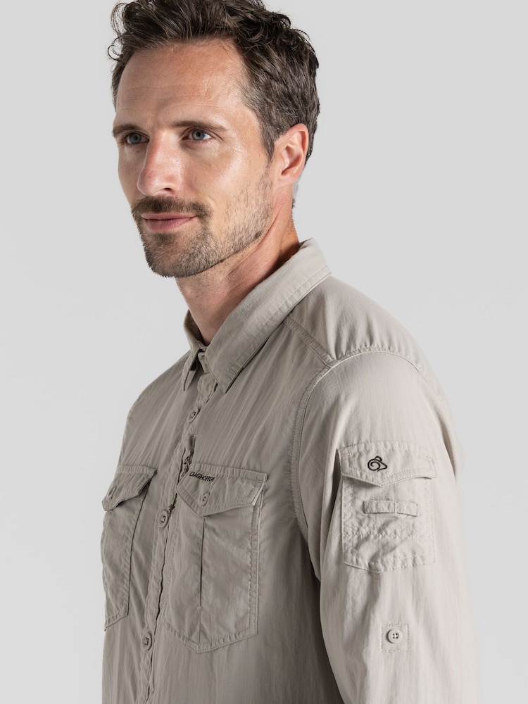 Craghoppers Grey Nosilife Adventure Long Sleeve Shirt - Image 4 of 6
