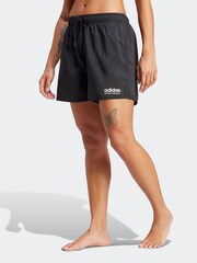 adidas Black Branded Beach Shorts - Image 1 of 6