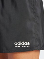 adidas Black Branded Beach Shorts - Image 5 of 6