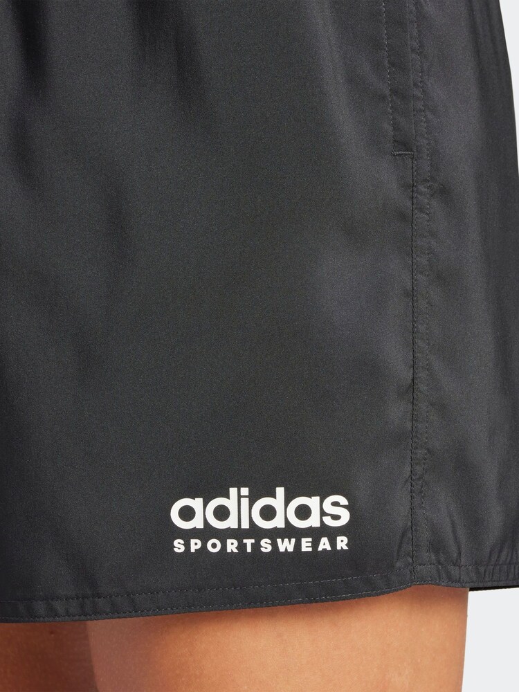 adidas Black Branded Beach Shorts - Image 5 of 6