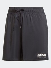 adidas Black Branded Beach Shorts - Image 6 of 6