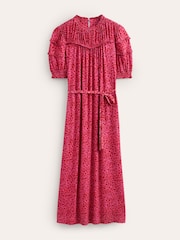 Boden Pink Yoke Detail Jersey Midi Dress - Image 9 of 9