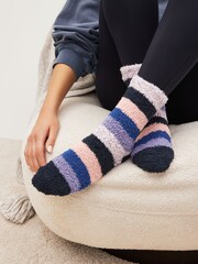 Navy Blue/Purple Star Cosy Socks 4 Pack - Image 1 of 7