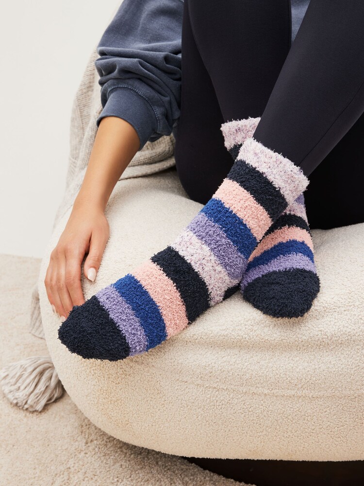 Navy Blue/Purple Star Cosy Socks 4 Pack - Image 1 of 7 Navy Blue/Purple Star Cosy Socks 4 Pack - Image 1 of 7