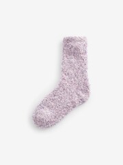 Navy Blue/Purple Star Cosy Socks 4 Pack - Image 5 of 7