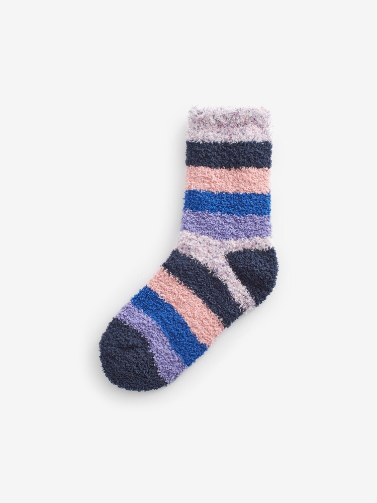 Navy Blue/Purple Star Cosy Socks 4 Pack - Image 7 of 7
