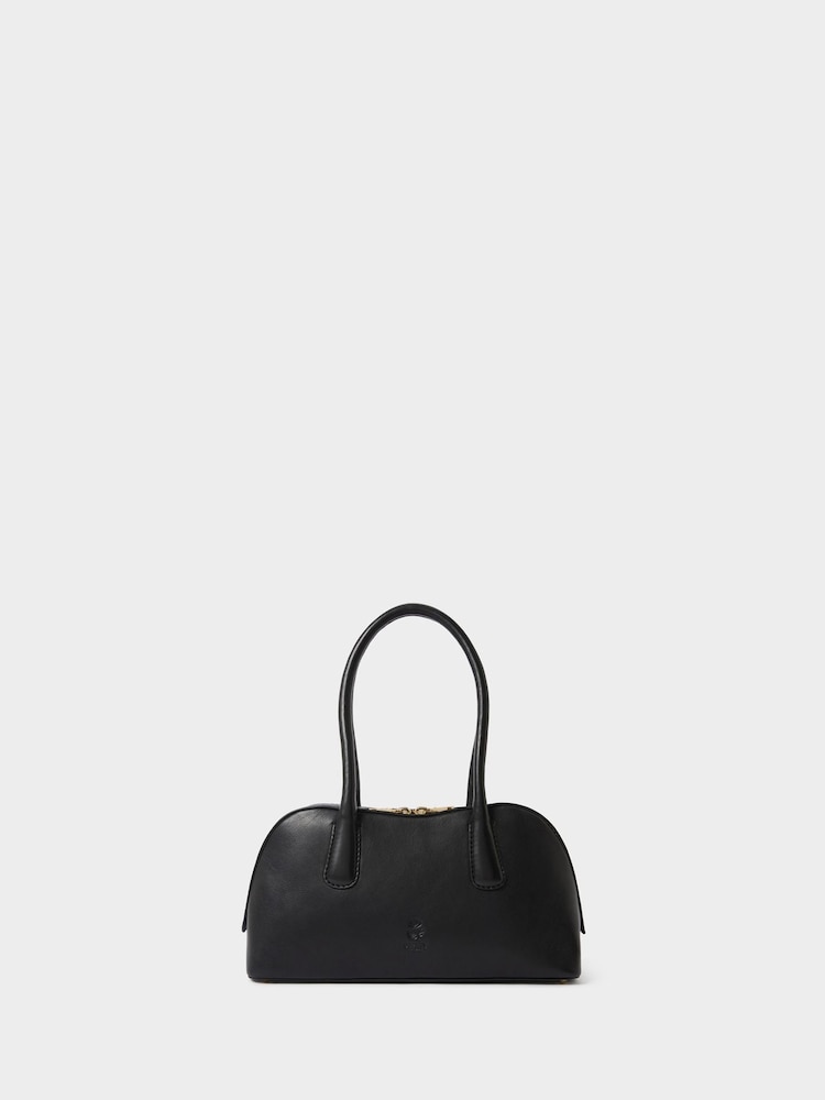 Buy Osprey London Black The Valentina Leather Shoulder Bag from the ...