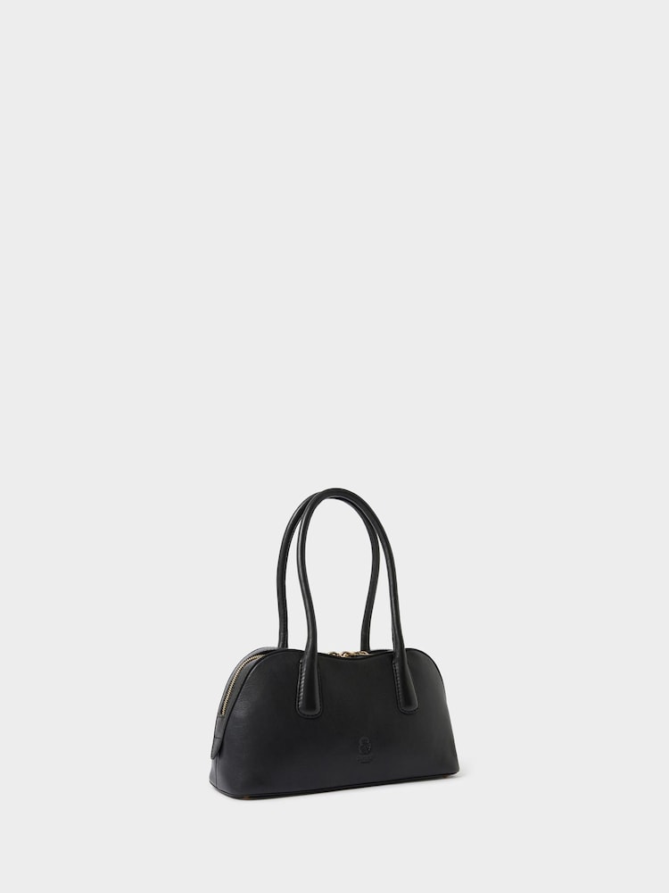 Buy Osprey London Black The Valentina Leather Shoulder Bag from the ...