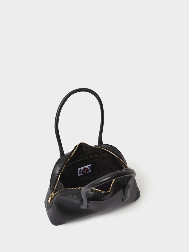 Buy Osprey London Black The Valentina Leather Shoulder Bag from the ...