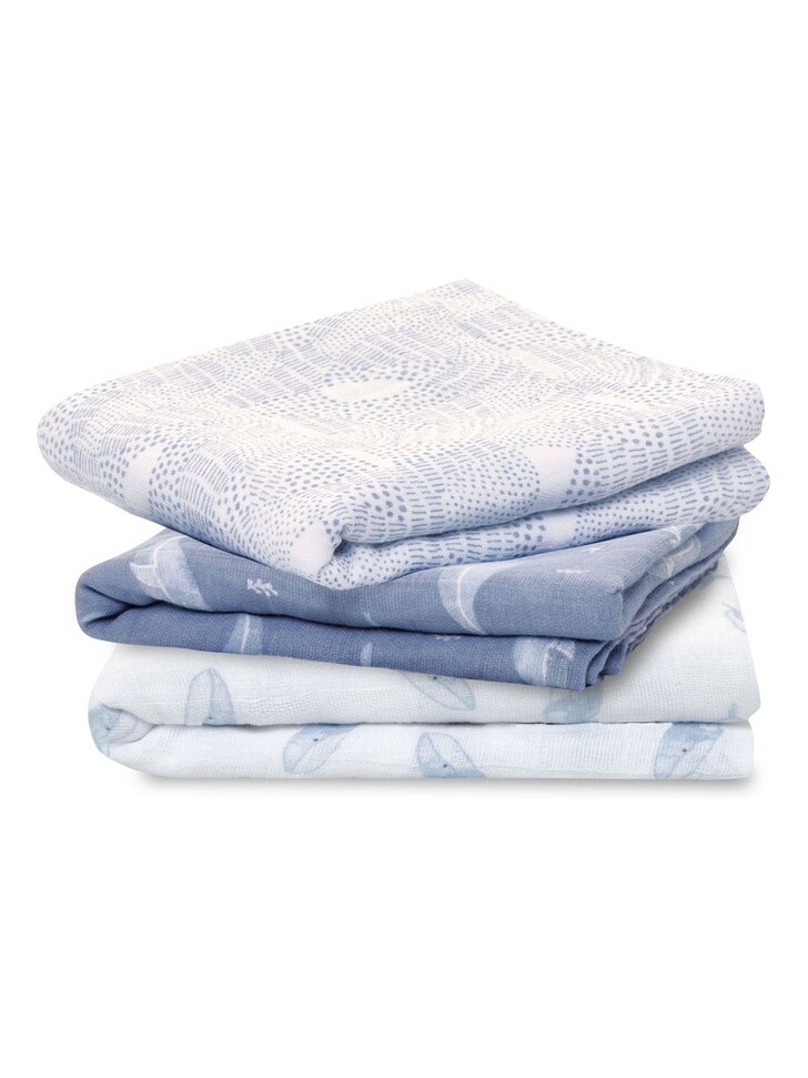 aden + anais Pink Cotton Muslin Squares 3 Pack
