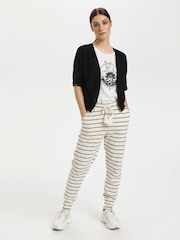 Cream Sillar Short Sleeve Open Bolero 100% Cotton Cardigan - Image 3 of 5