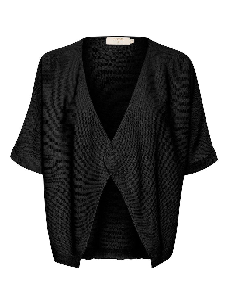 Cream Sillar Short Sleeve Open Bolero 100% Cotton Cardigan - Image 5 of 5