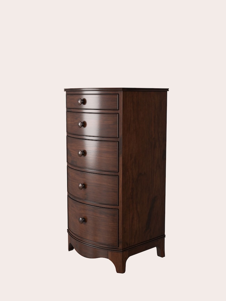 Laura Ashley Dark Broughton 5 Drawer Tall Chest - Image 4 of 4