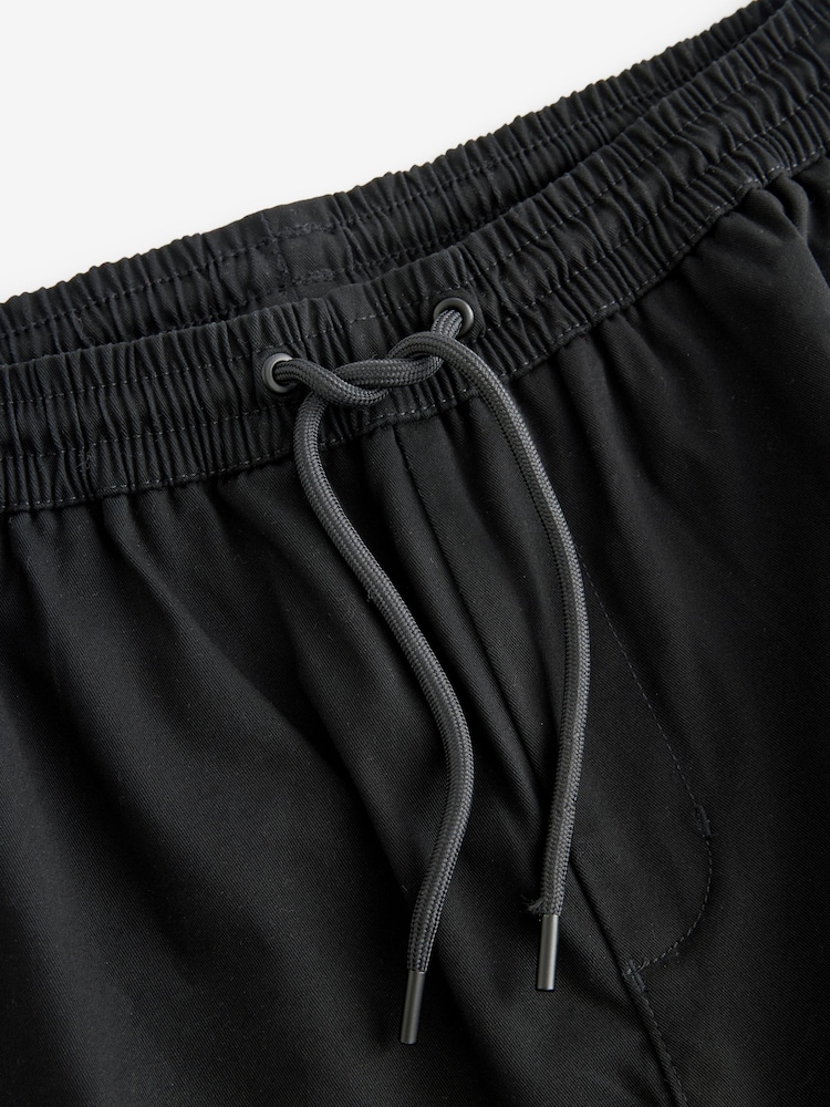Black Smart Zip Pocket Cargo Shorts - Image 10 of 11