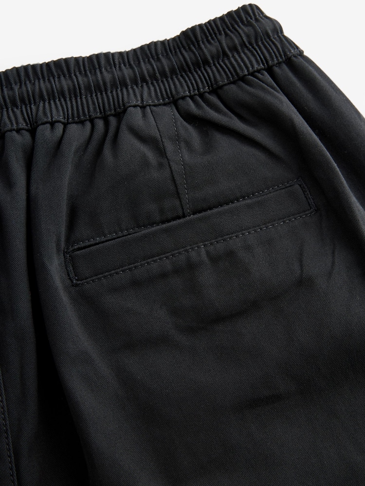 Black Smart Zip Pocket Cargo Shorts - Image 11 of 11