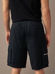 Black Smart Zip Pocket Cargo Shorts - Image 4 of 11