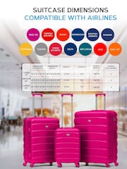 Set Of 2 Large Check-In & Small Carry-On Hardcase Travel Suitcase - Image 2 of 7