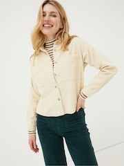 FatFace Cream Combe Relaxed Cord Shirt - Image 1 of 4