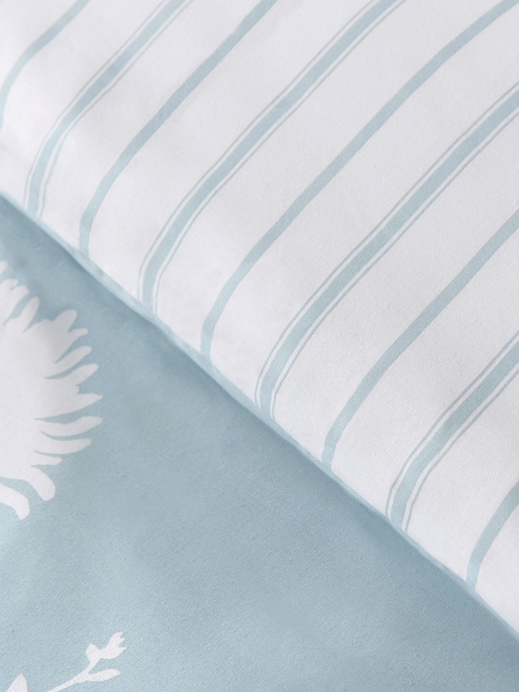 Catherine Lansfield Blue Meadowsweet Floral Reversible Duvet Cover Set - Image 4 of 4
