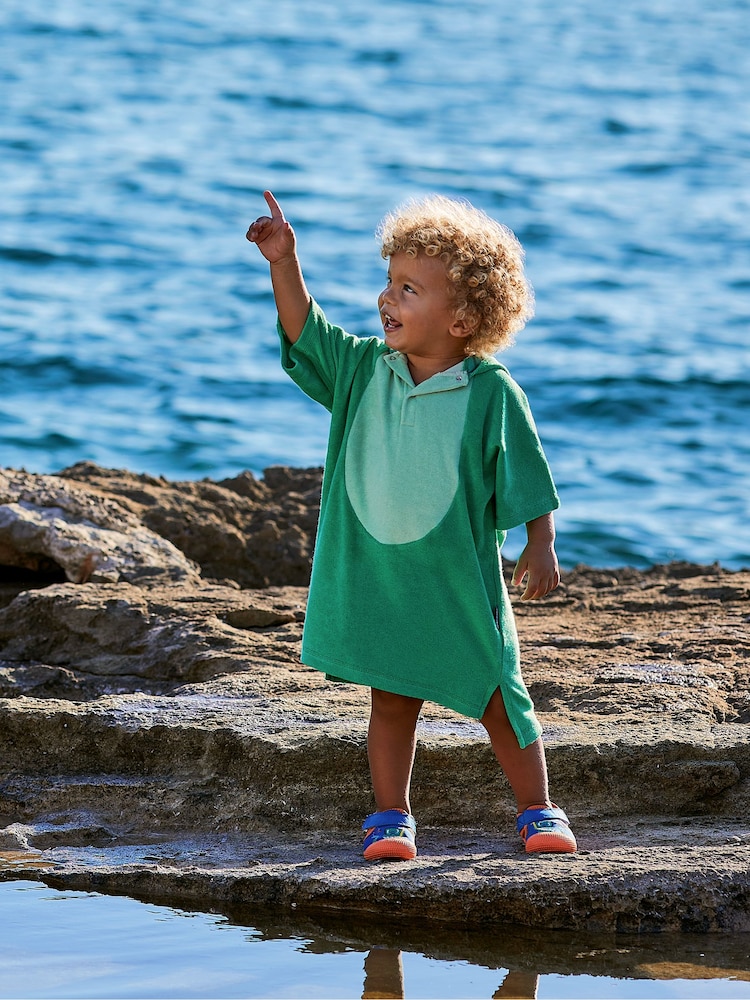 JoJo Maman Bébé Dinosaur Towelling Hooded Poncho - Image 1 of 6