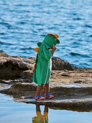 JoJo Maman Bébé Dinosaur Towelling Hooded Poncho - Image 2 of 6