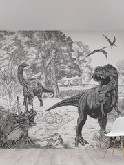 Art For The Home Green Dino Sketch 3M Mural - Image 1 of 1