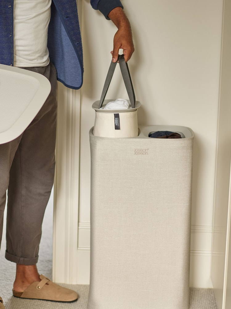 Joseph Joseph Ecru Tota 60 Litre Laundry Separation Basket - Image 2 of 6 Joseph Joseph Ecru Tota 60 Litre Laundry Separation Basket - Image 2 of 6