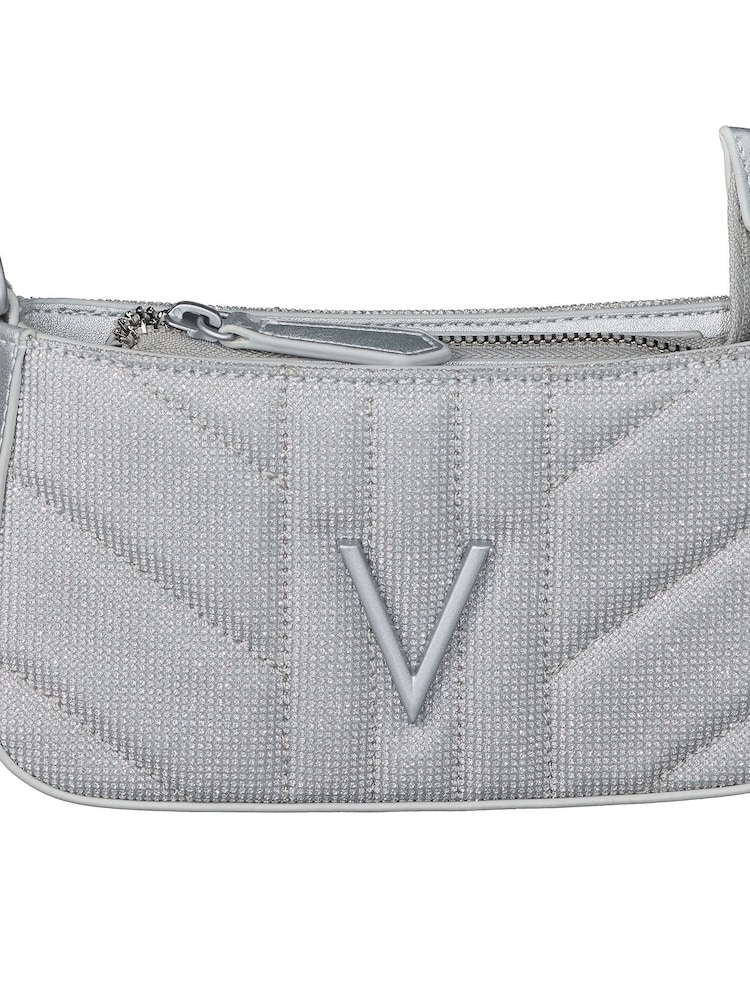 Valentino Bags Grey Portobello Glitter Mini Shoulder Bag - Image 3 of 6