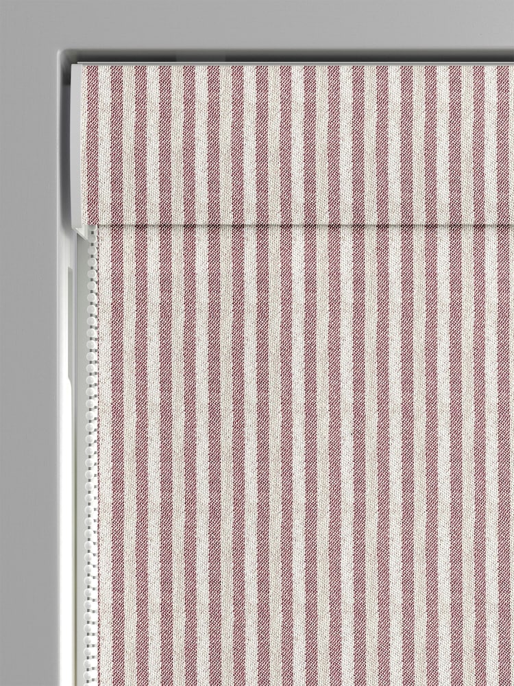 Emily Bond Raspberry Pink Oscar Stripe Made to Measure Roman Blinds - Image 2 of 5