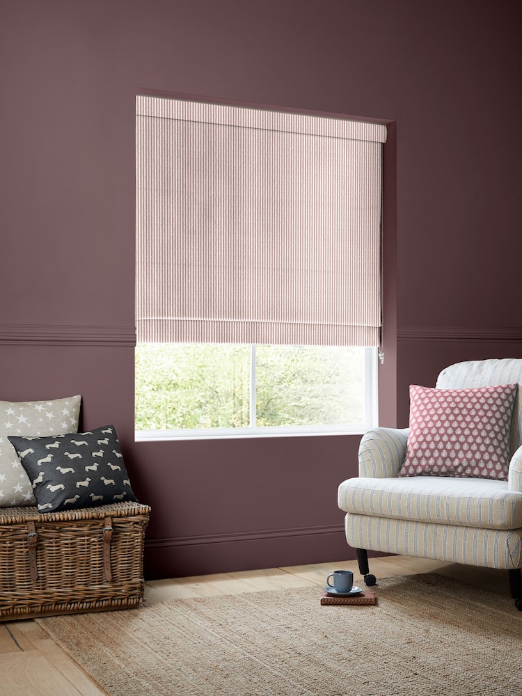 Emily Bond Raspberry Pink Oscar Stripe Made to Measure Roman Blinds - Image 5 of 5 Emily Bond Raspberry Pink Oscar Stripe Made to Measure Roman Blinds - Image 5 of 5