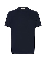 Casual Friday Blue Hitra Short Sleeve High Neck T-Shirt - Image 5 of 5