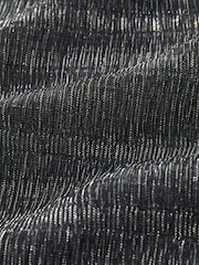 Silver Sheer Metallic Sparkle Short Sleeve T-Shirt - Image 5 of 5