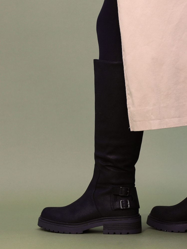 Lunar Warwick Faux Leather Long Boots - Image 1 of 7