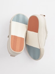 Stone Cream Wide Fit (G) Two Strap Touch Fastening Trainers - Image 4 of 7