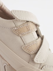 Stone Cream Wide Fit (G) Two Strap Touch Fastening Trainers - Image 7 of 7