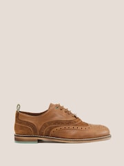 White Stuff Brown Thistle Leather Lace-Up Brogues - Image 1 of 4