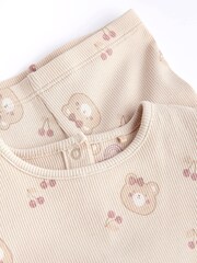 Beige Bear Baby Top And Leggings Set - Image 7 of 10