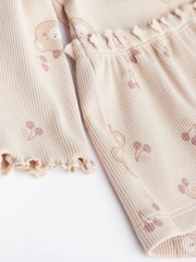 Beige Bear Baby Top And Leggings Set - Image 8 of 10