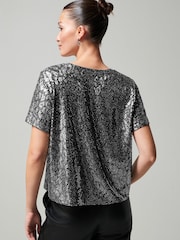 Silver Sequin T-Shirt - Image 3 of 6