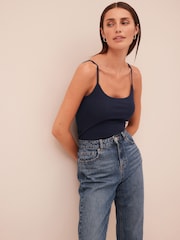 Navy Blue Thin Strap Vest - Image 1 of 6