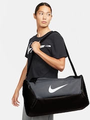 Nike Black/chrome Small Brasilia 9.5 Training Duffel Bag (41L) - Image 1 of 7