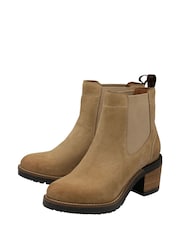 Ravel Sand Leather Cleated Sole Ankle Boots - Image 2 of 4