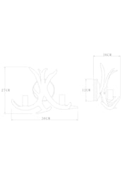 Natural Antler 2 Light Wall Light - Image 6 of 6