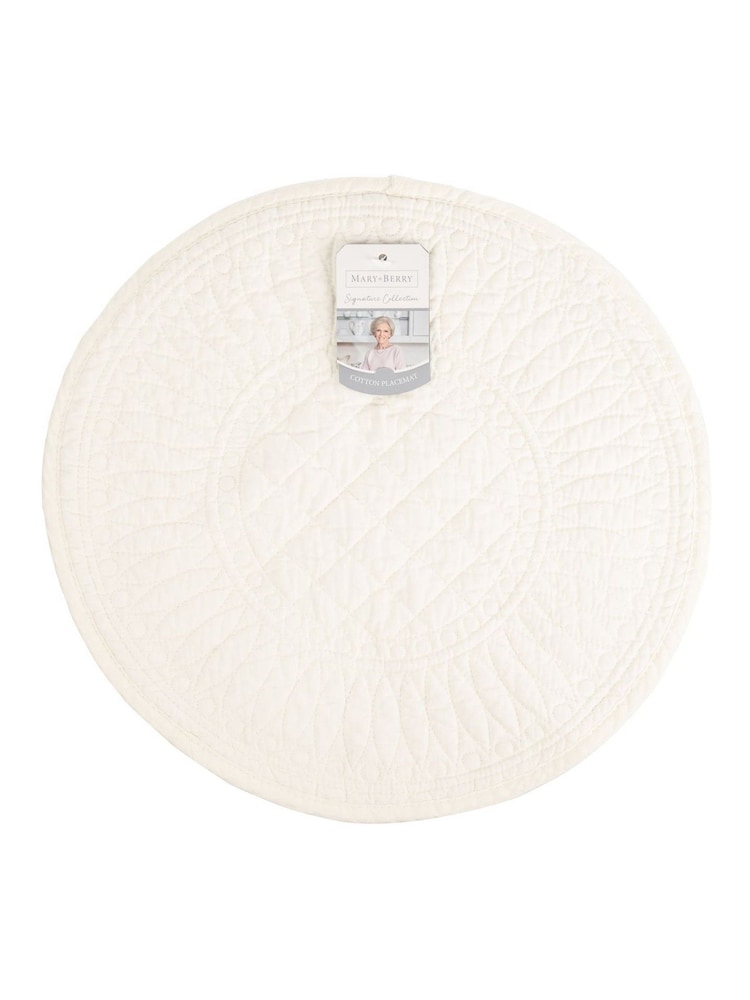 Mary Berry Natural Signature 100% Cotton Ivory Placemat - Image 4 of 4