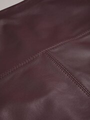 Ted Baker Valiat A-Line Leather Mini Brown Skirt - Image 5 of 5