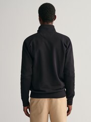 GANT Black Shield Zip-Up Sweatshirt - Image 2 of 5
