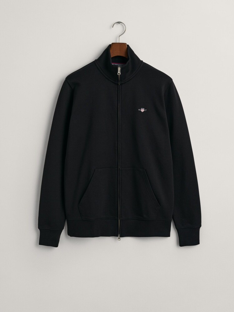 GANT Black Shield Zip-Up Sweatshirt - Image 5 of 5