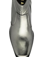 Ravel Grey Leather Heeled Ankle Boots - Image 4 of 4